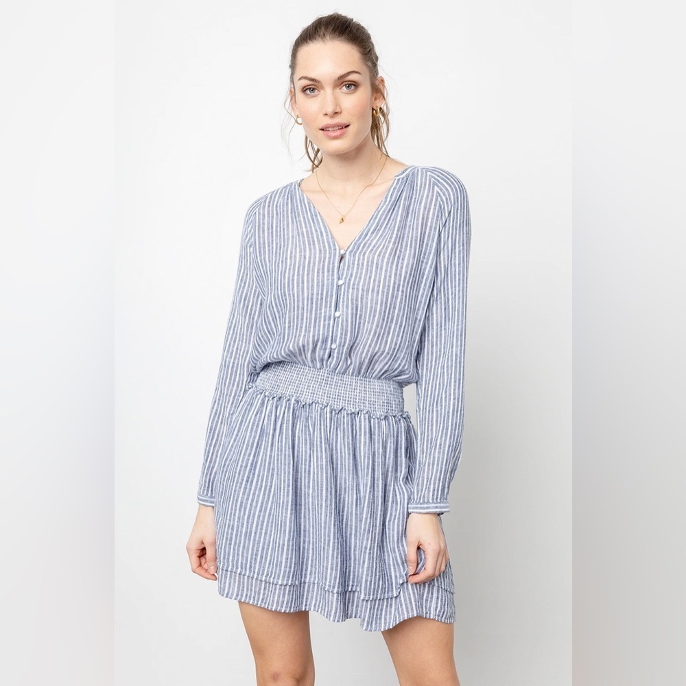 Rails - Jasmine Linen Dress in Tibet Stripe Size Small